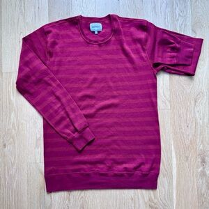 Norse Projects. Red/Maroon striped sweater. Size: XL